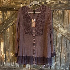 Sacred Threads Purple Lace Tunic